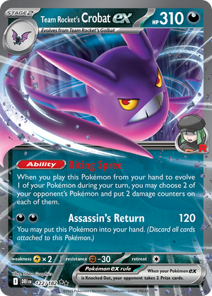 122/182 - Team Rocket's Crobat ex