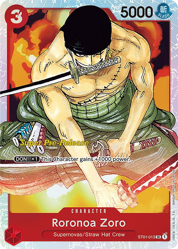 [Single] ST01-013 Roronoa Zoro Super Pre Release