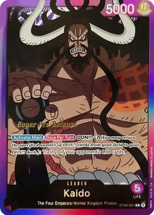 [Single] ST04-001 Kaido (Super Pre-Release)