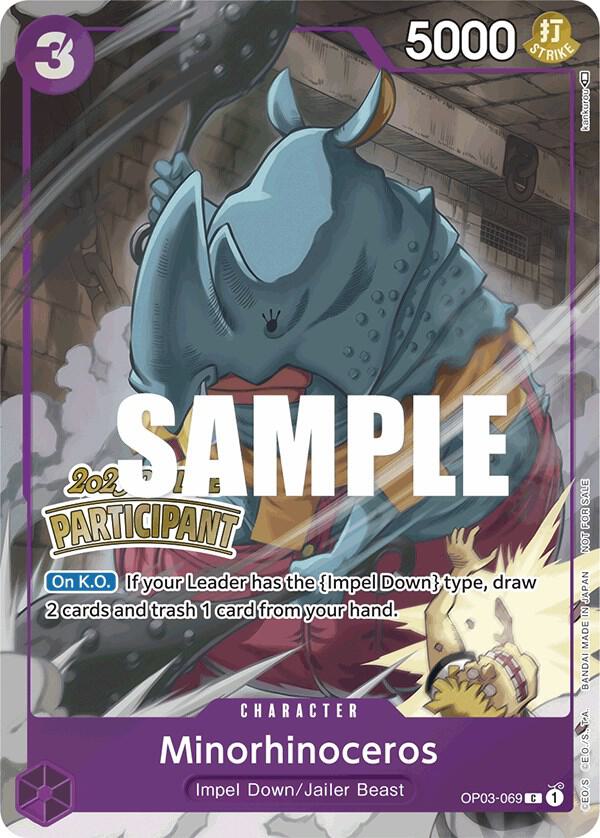 [Single] OP03-069 Minorhinoceros (Offline Regional 2023) [Participant]