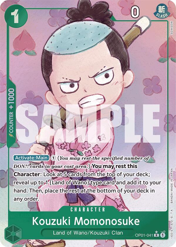 [Single] OP01-041 (PRB01) Kouzuki Momonosuke (Alternate Art)