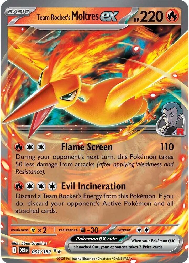 031/182 - Team Rocket's Moltres ex