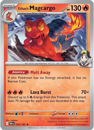036/182 - Ethan's Magcargo (Reverse Holo)