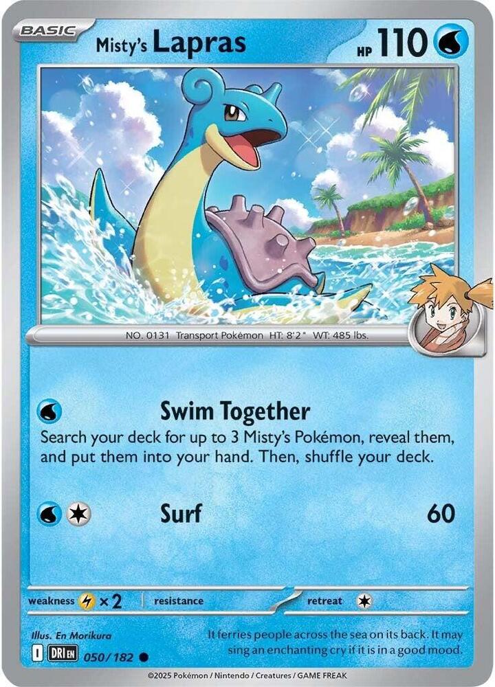 050/182 - Misty's Lapras (Reverse Holo)