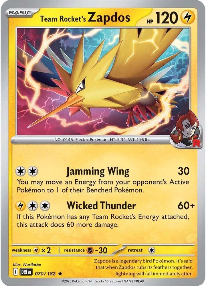 070/182 - Team Rocket's Zapdos