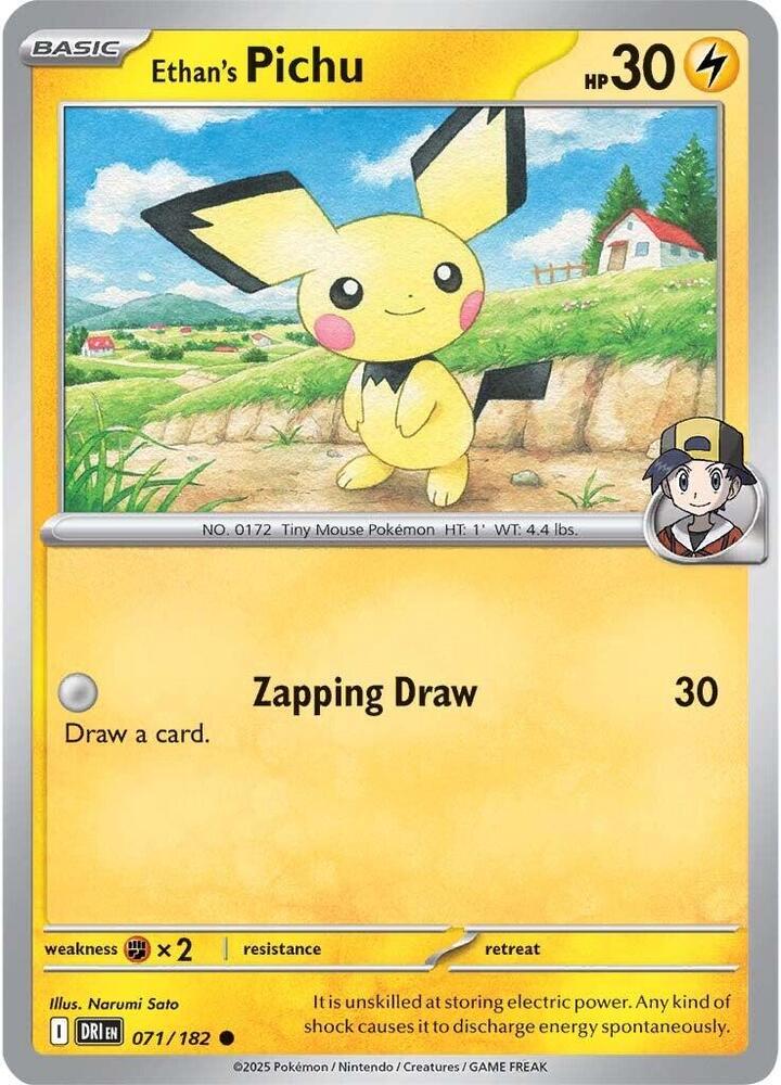 071/182 - Ethan's Pichu (Reverse Holo)