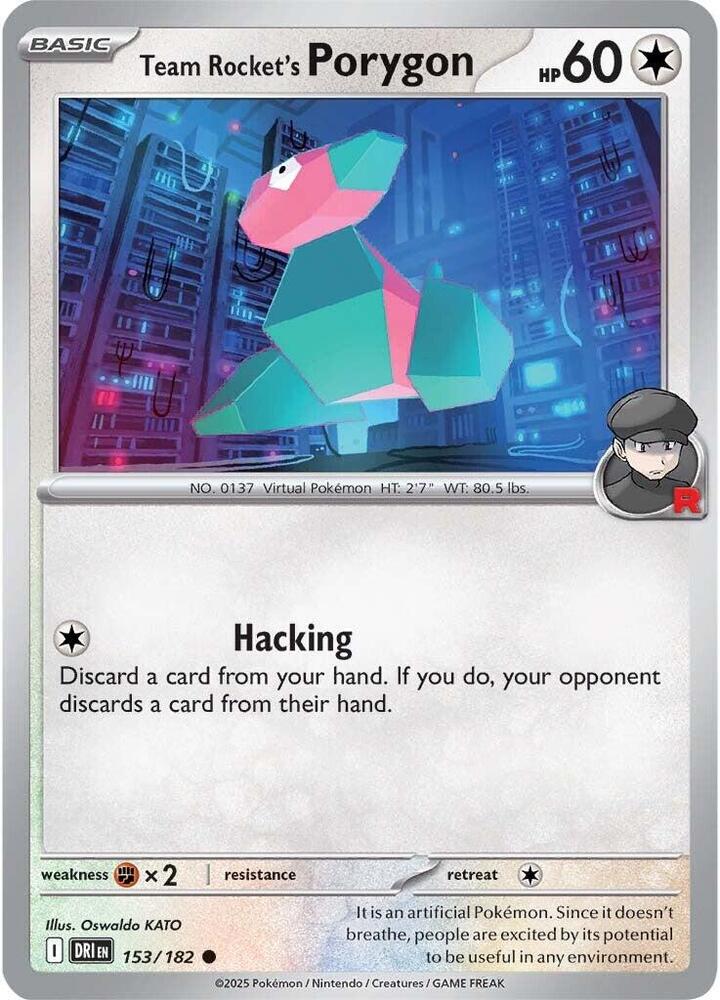 153/182 - Team Rocket's Porygon (Reverse Holo)