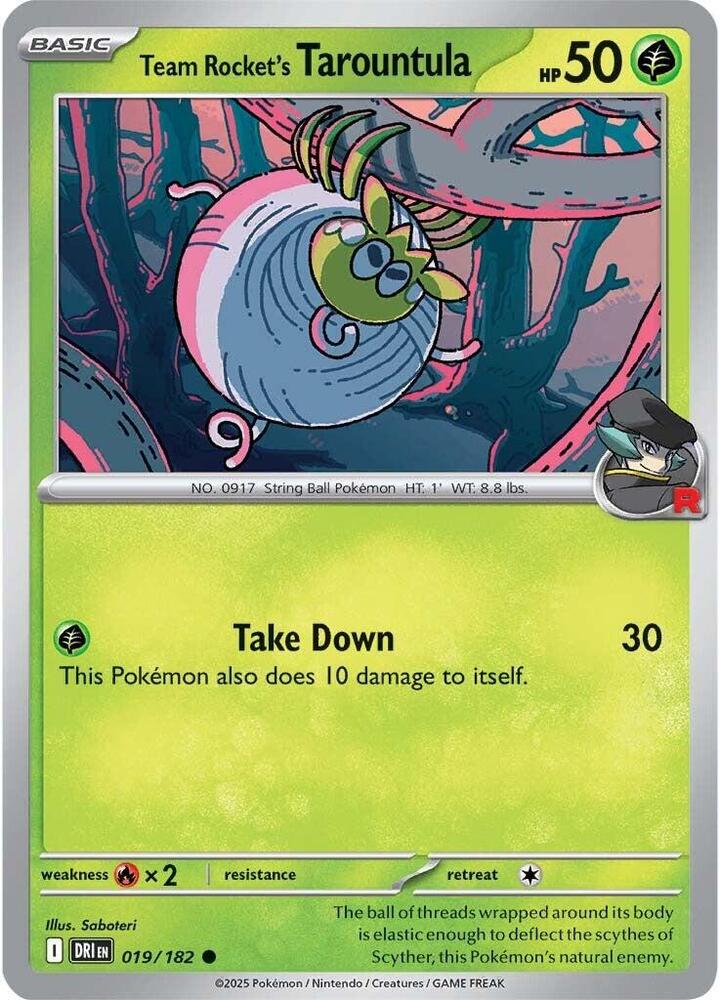 019/182 - Team Rocket's Tarountula (Reverse Holo)