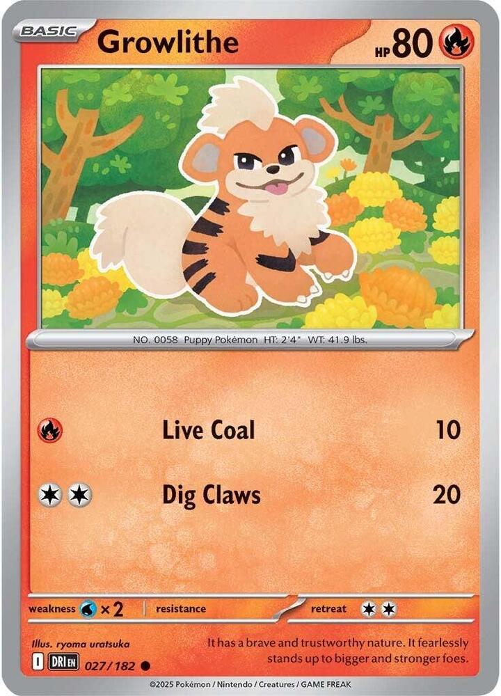 027/182 - Growlithe (Reverse Holo)