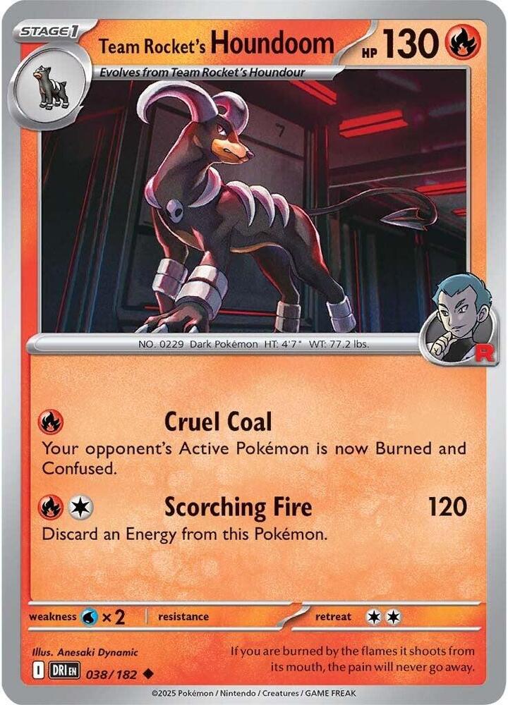 038/182 - Team Rocket's Houndoom (Reverse Holo)