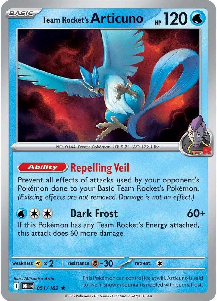 051/182 - Team Rocket's Articuno (Reverse Holo)