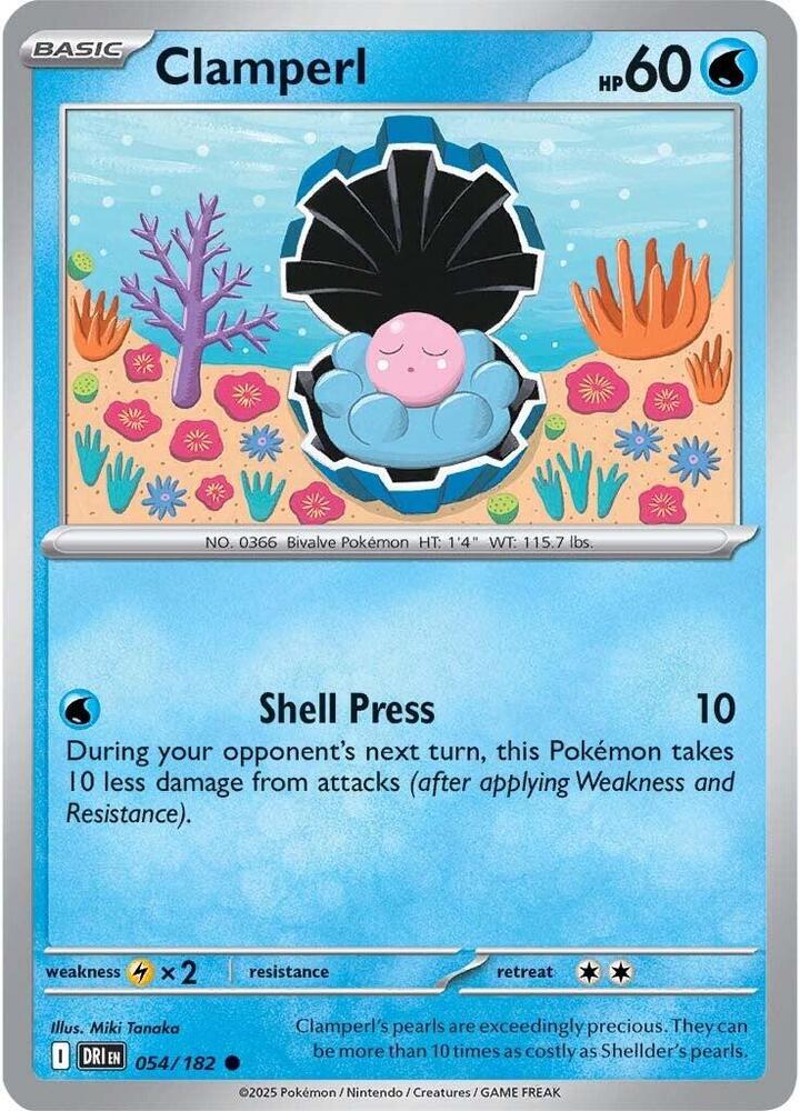 054/182 - Clamperl (Reverse Holo)
