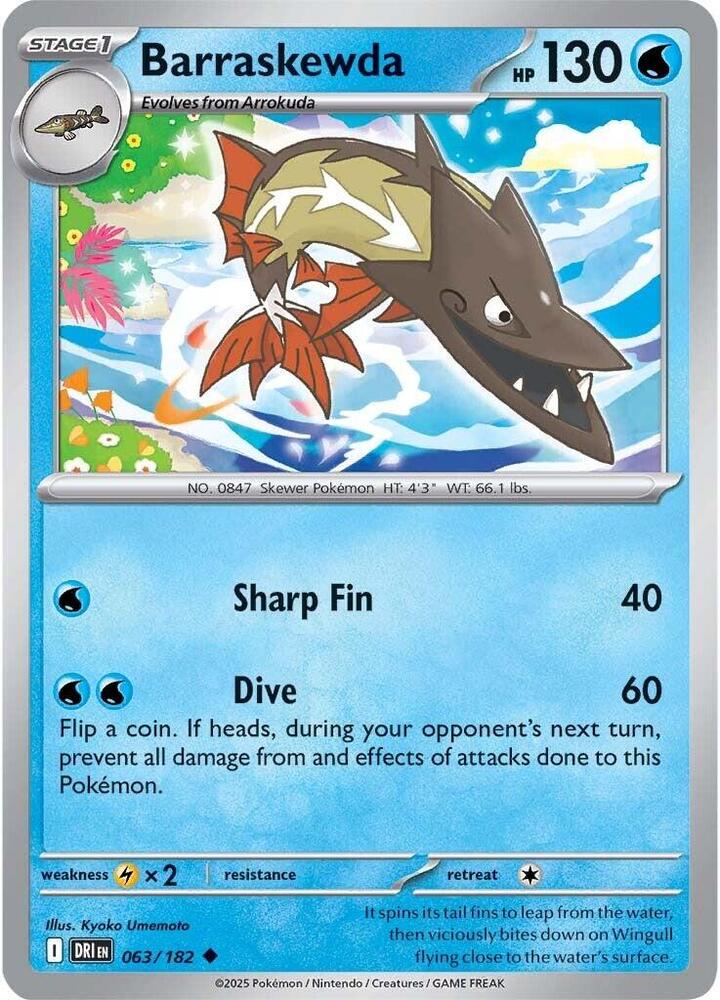 063/182 - Barraskewda (Reverse Holo)