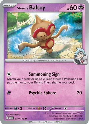 083/182 - Steven's Baltoy (Reverse Holo)