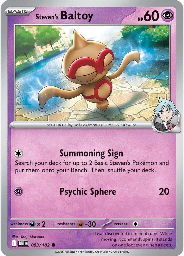 083/182 - Steven's Baltoy (Reverse Holo)