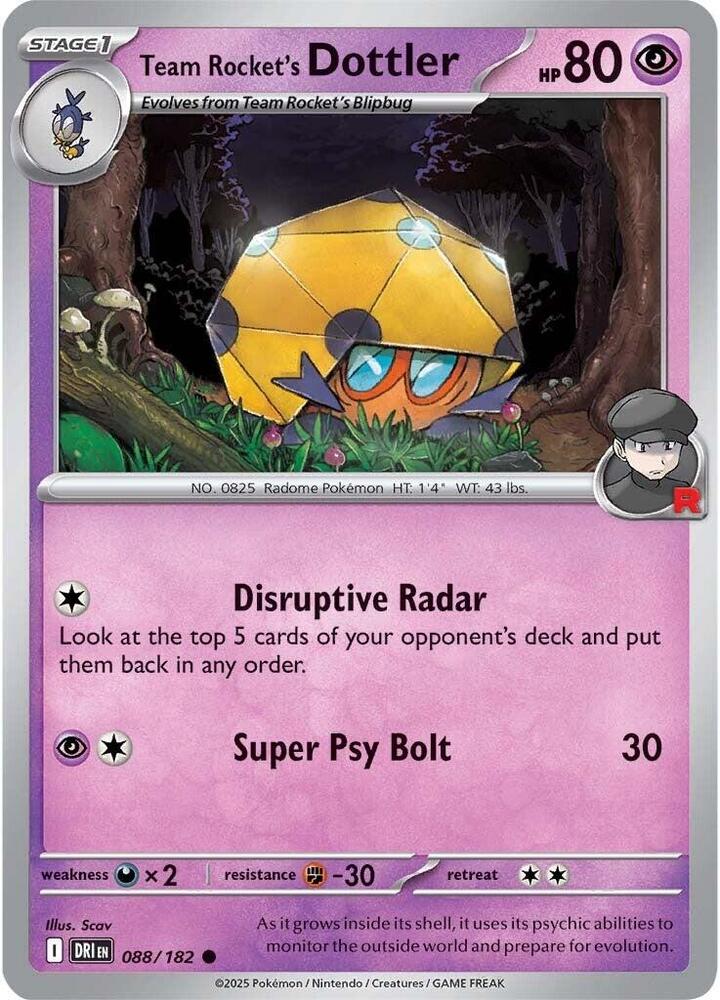 088/182 - Team Rocket's Dottler (Reverse Holo)