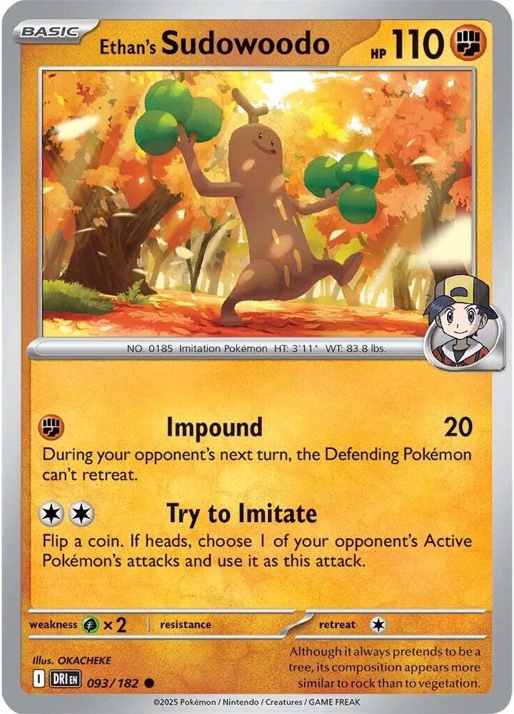 093/182 - Ethan's Sudowoodo (Reverse Holo)