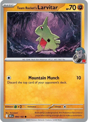 094/182 - Team Rocket's Larvitar (Reverse Holo)