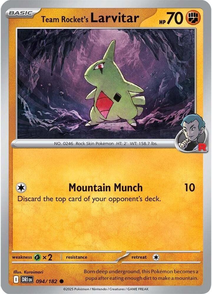 094/182 - Team Rocket's Larvitar (Reverse Holo)