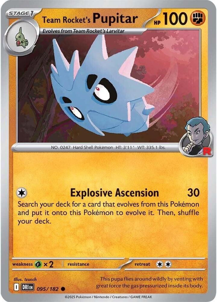 095/182 - Team Rocket's Pupitar (Reverse Holo)