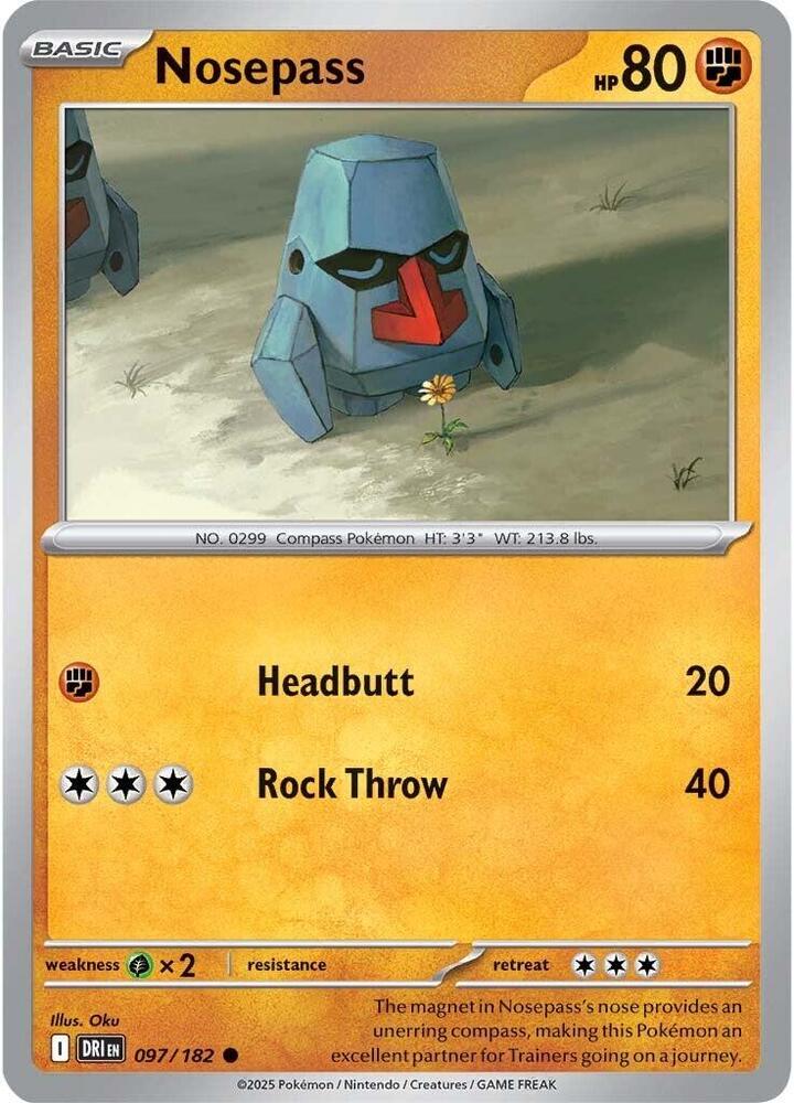 097/182 - Nosepass (Reverse Holo)