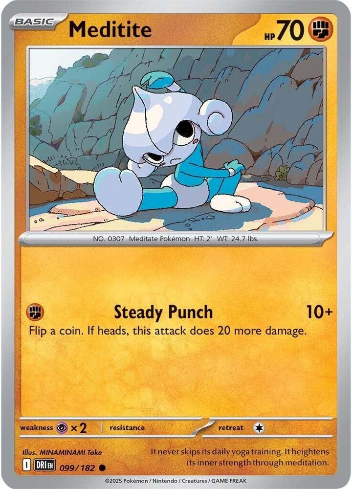 099/182 - Meditite (Reverse Holo)
