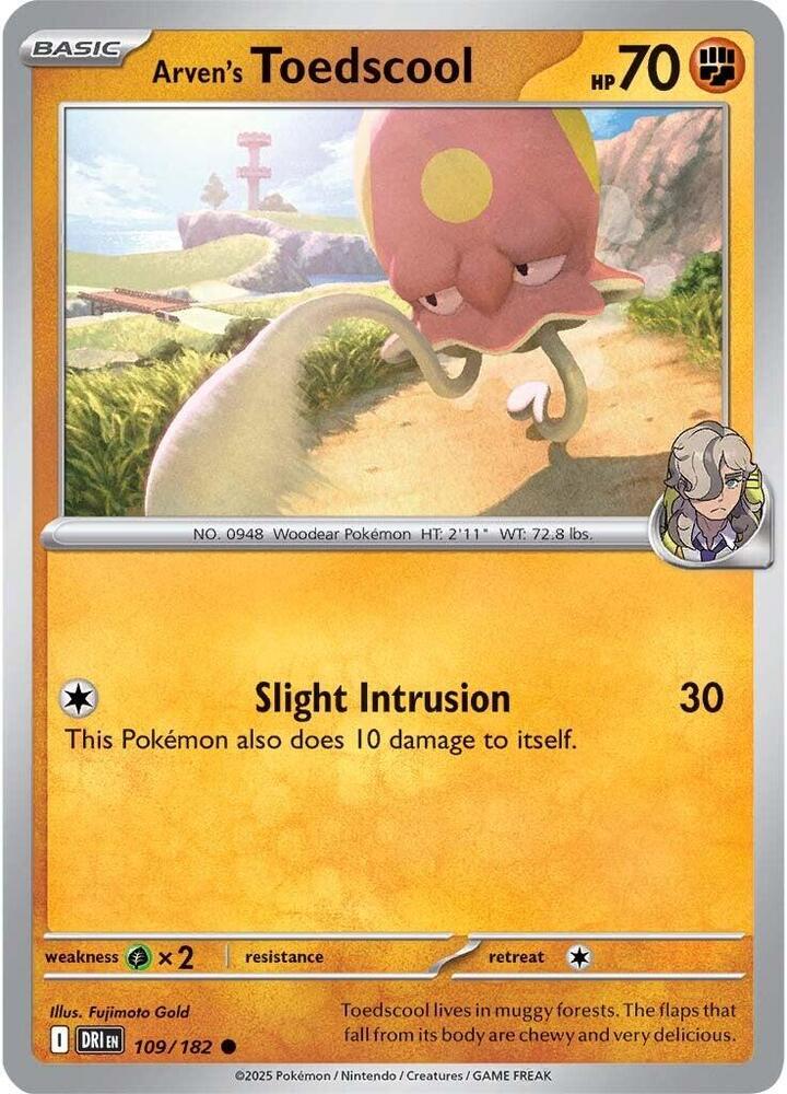 109/182 - Arven's Toedscool (Reverse Holo)