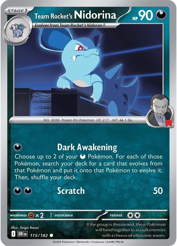 114/182 - Team Rocket's Nidorina (Reverse Holo)