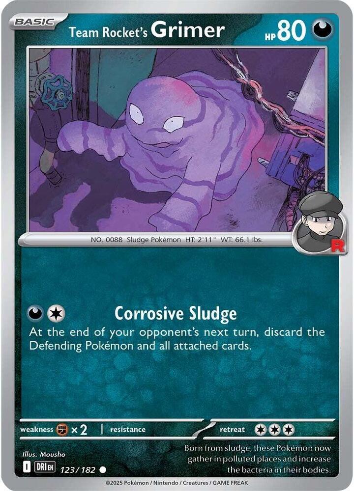 123/182 - Team Rocket's Grimer (Reverse Holo)
