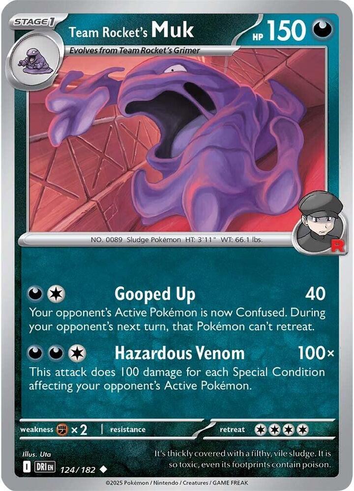 124/182 - Team Rocket's Muk (Reverse Holo)