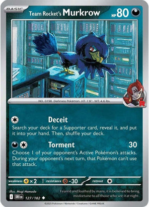 126/182 - Team Rocket's Murkrow (Reverse Holo)