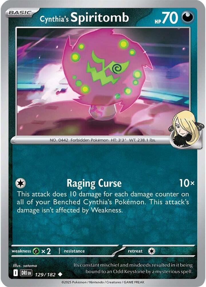 129/182 - Cynthia's Spiritomb (Reverse Holo)
