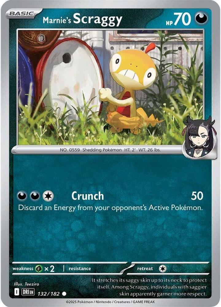 132/182 - Marnie's Scraggy (Reverse Holo)