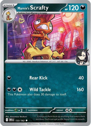 133/182 - Marnie's Scrafty (Reverse Holo)