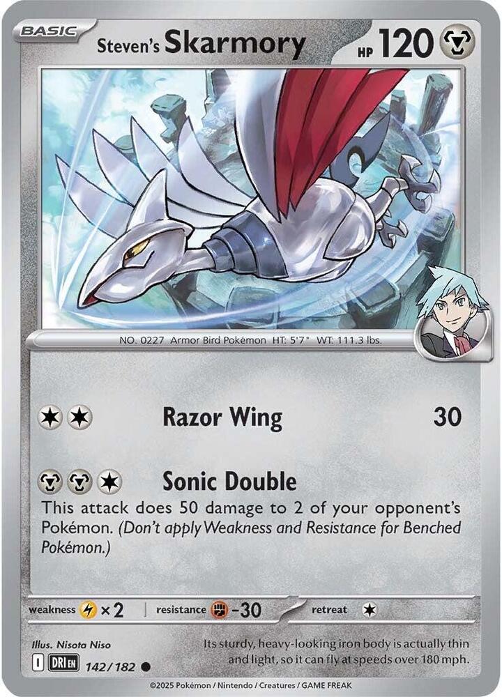 142/182 - Steven's Skarmory (Reverse Holo)