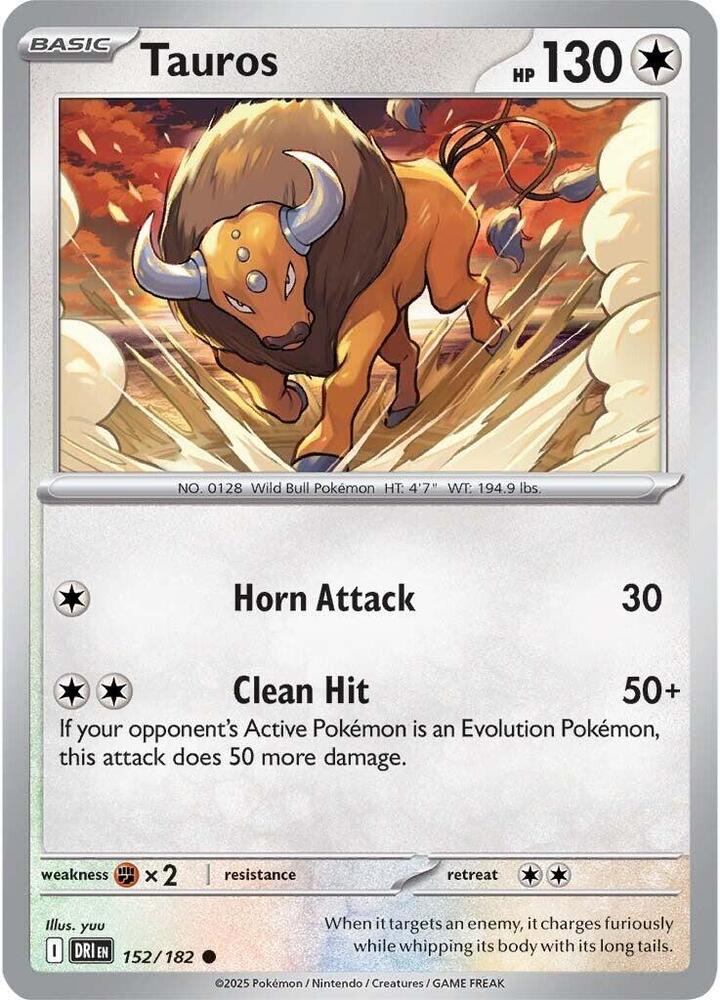 152/182 - Tauros (Reverse Holo)
