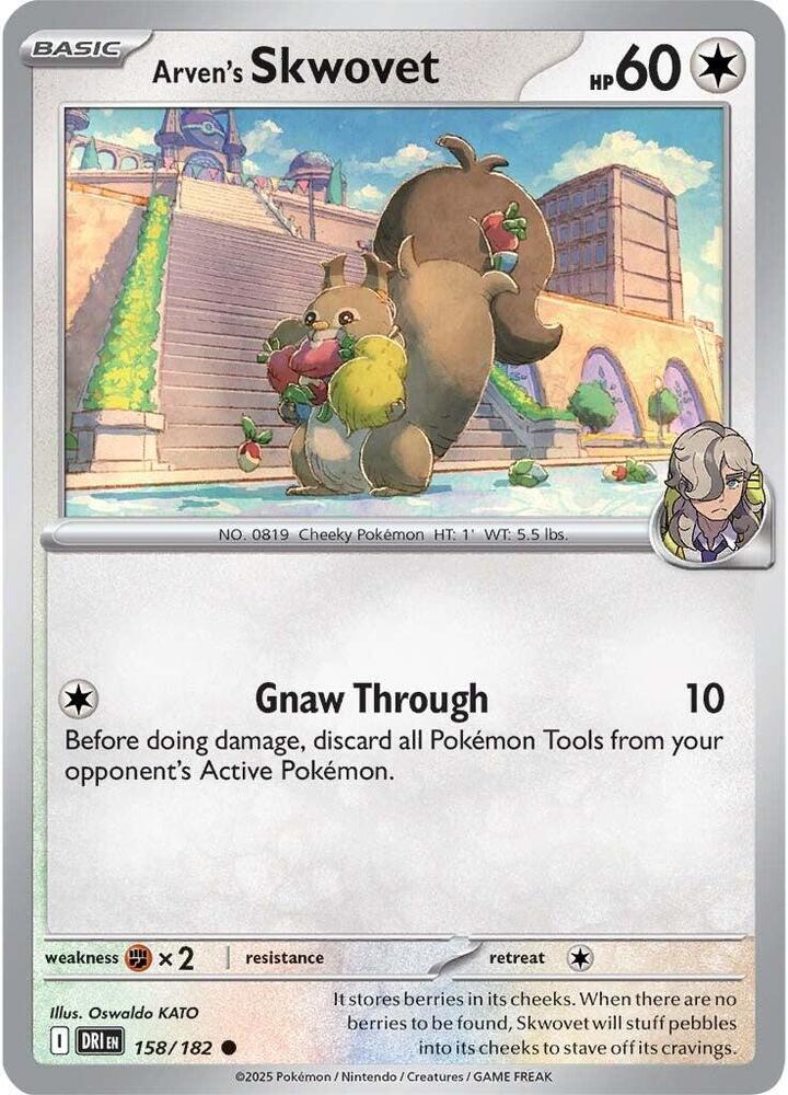 158/182 - Arven's Skwovet (Reverse Holo)