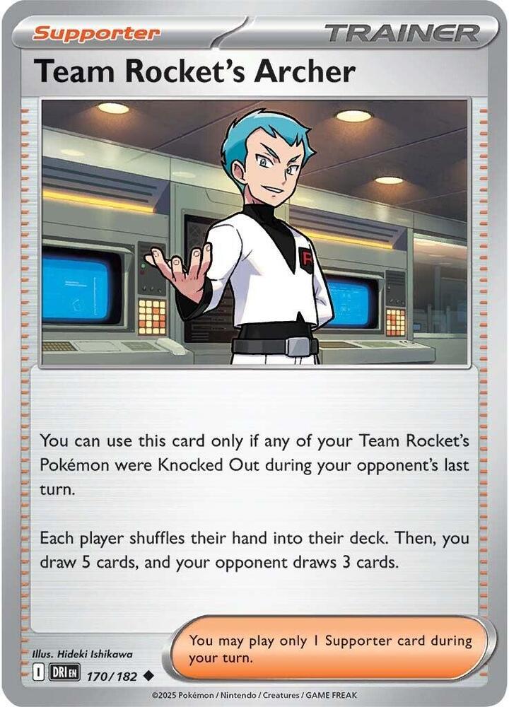 170/182 - Team Rocket's Archer (Reverse Holo)