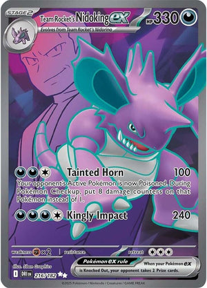 216/182 - Team Rocket's Nidoking ex