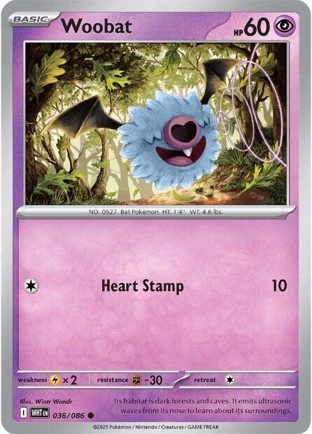 036/086 - Woobat (Reverse Holo)