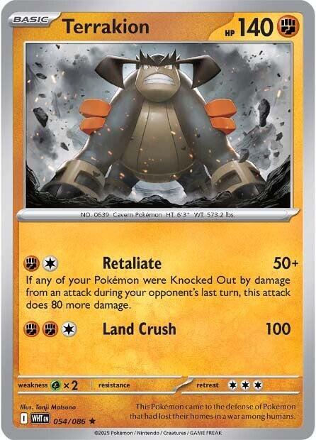 054/086 - Terrakion (Reverse Holo)