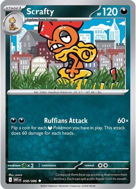 058/086 - Scrafty (Reverse Holo)