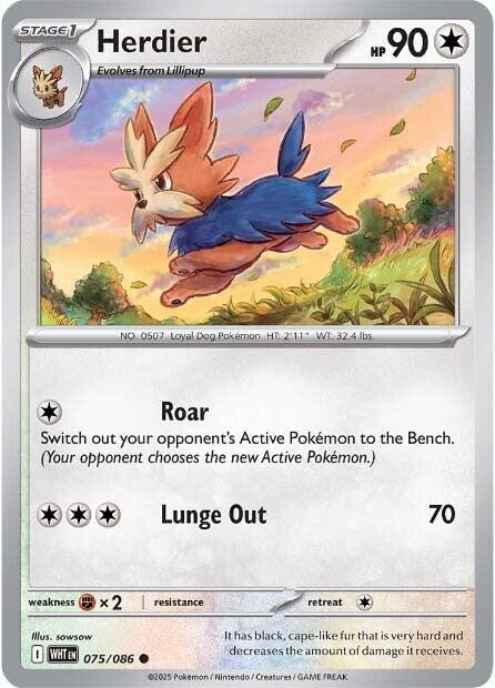 075/086 - Herdier (Reverse Holo)