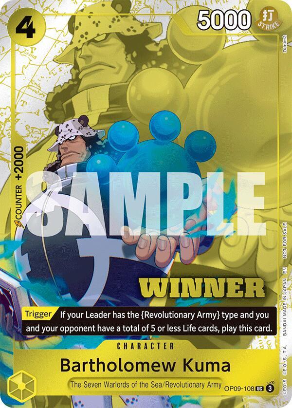 [Single] OP09-108 Bartholomew Kuma Winner