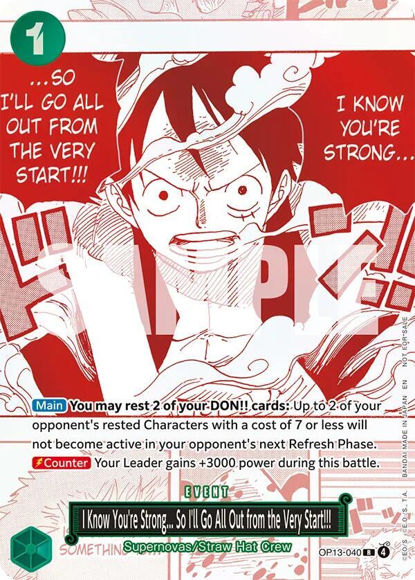 [Single] OP13-040 I Know You're Strong... So I'll Go All Out from the Very Start!!! (Copia)