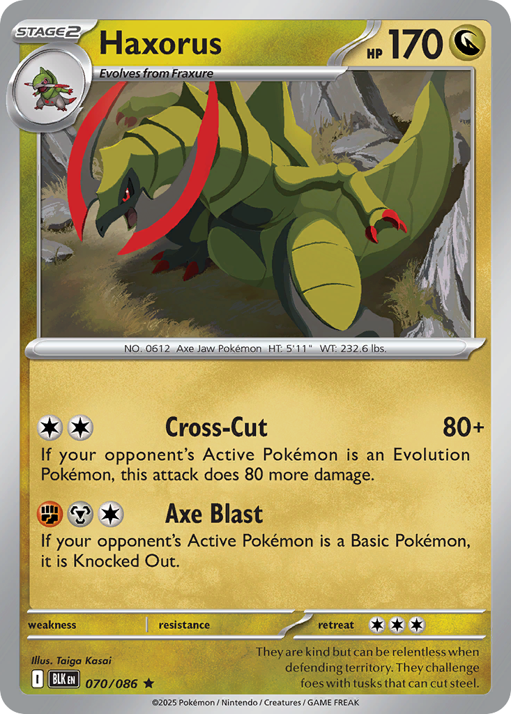 070/086 - Haxorus (Reverse Holo)