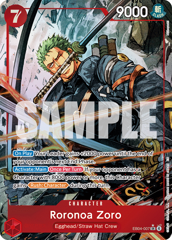 Pre[Single] EB04-007 Roronoa Zoro AA (OP15)