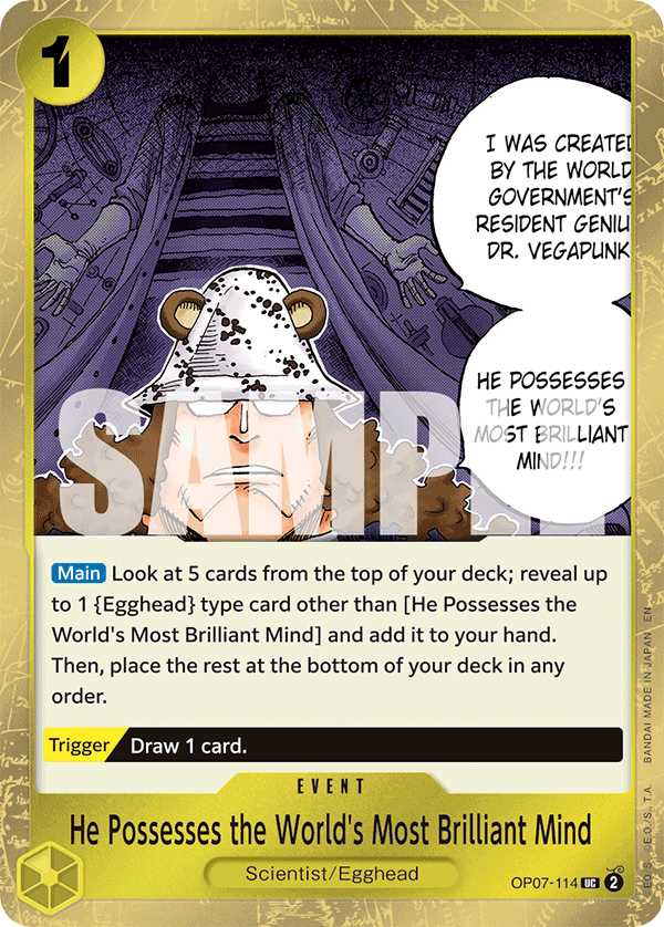 [Single] OP07-114 He Possesses the World's Most Brilliant Mind FOIL(PRB02)