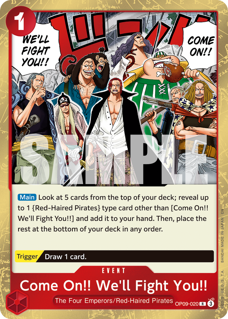 [Single] OP09-020 Come On!! We'll Fight You!! (PRB02)