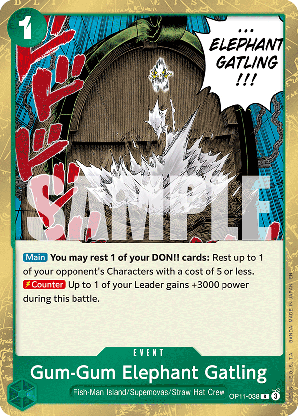 [Single] OP11-038 Gum-Gum Elephant Gatling